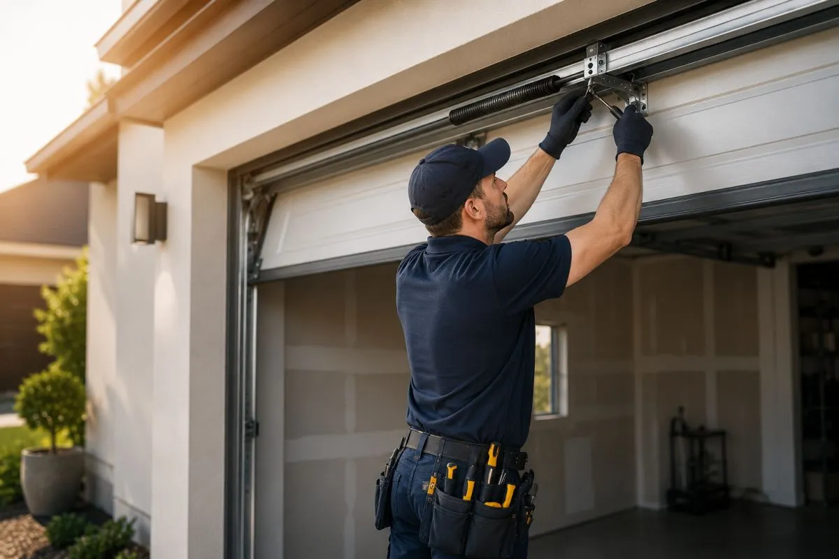 After-hours emergency garage door repair at a North Raleigh NC home