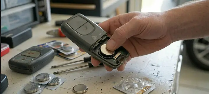 Garage door remote control troubleshooting showing reasons why a garage door remote stops working and repair solutions by technicians in Durham NC